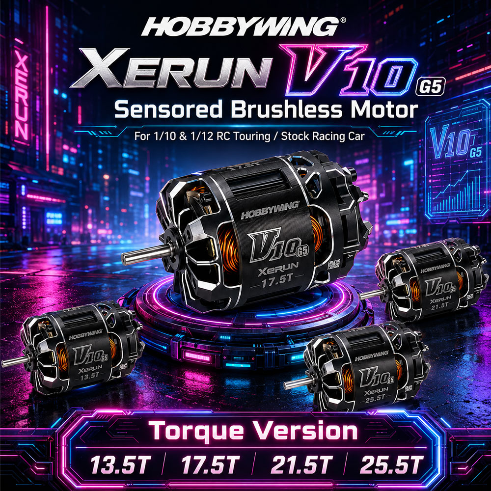 Rc Hobby World - Moteur brushless HOBBYWING XERUN V10 G5
