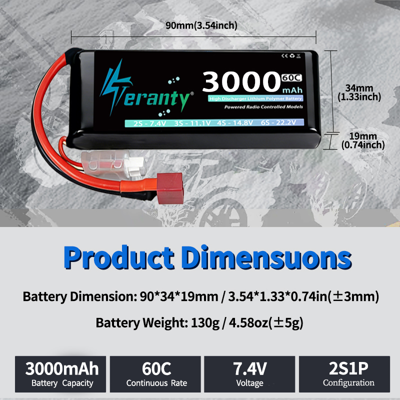 Batterie Lipo TERANTY 2S 3000m - Rc Hobby Trucks avis et prix
