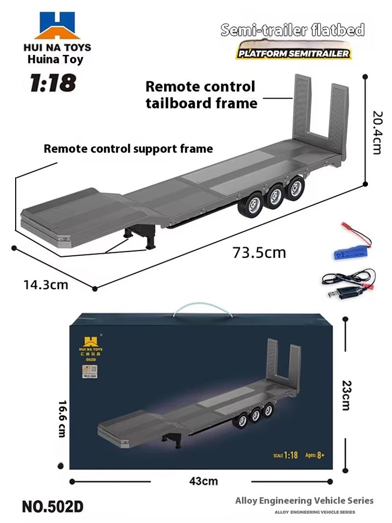 Remorque RC Huina 1502 1/18, s - Rc Hobby Trucks avis et prix
